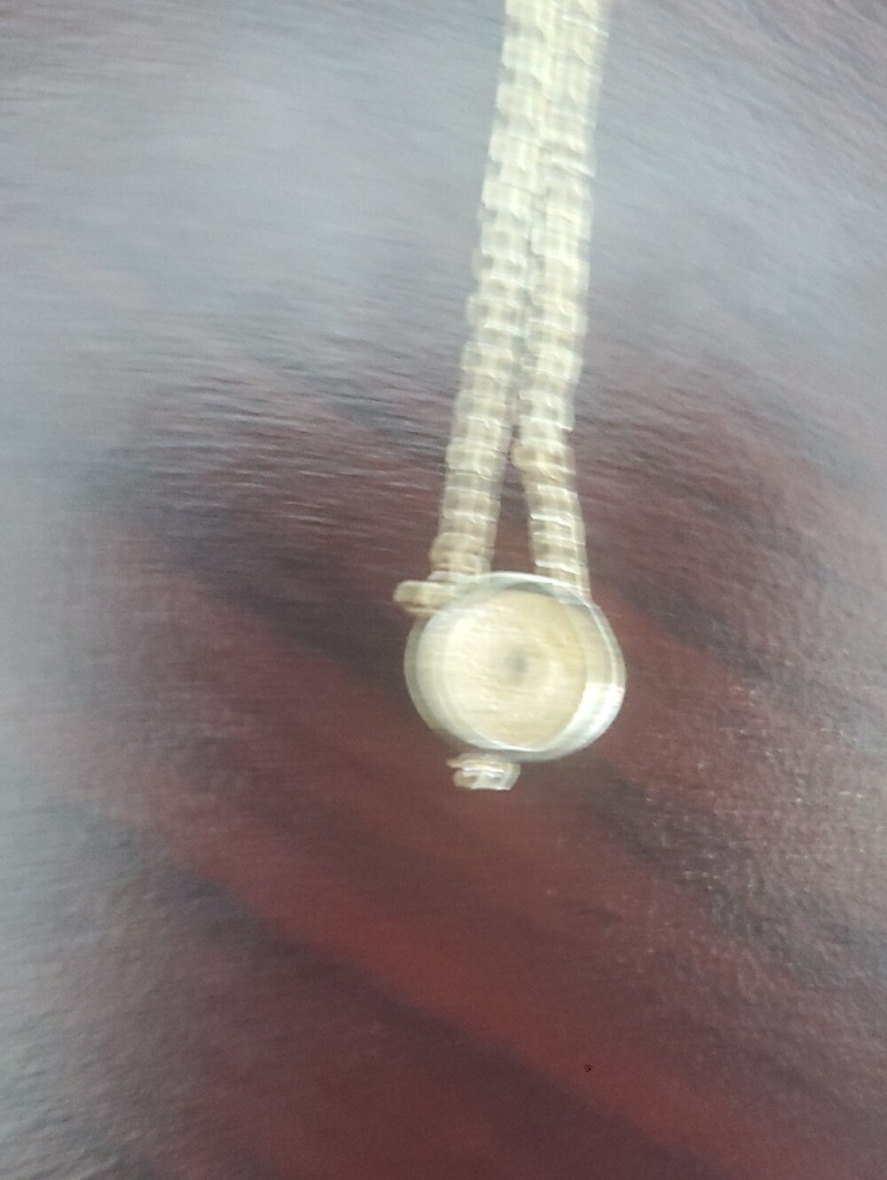 14 K Gold Round Pendant Necklace with Center Stone - Picture 5 of 6